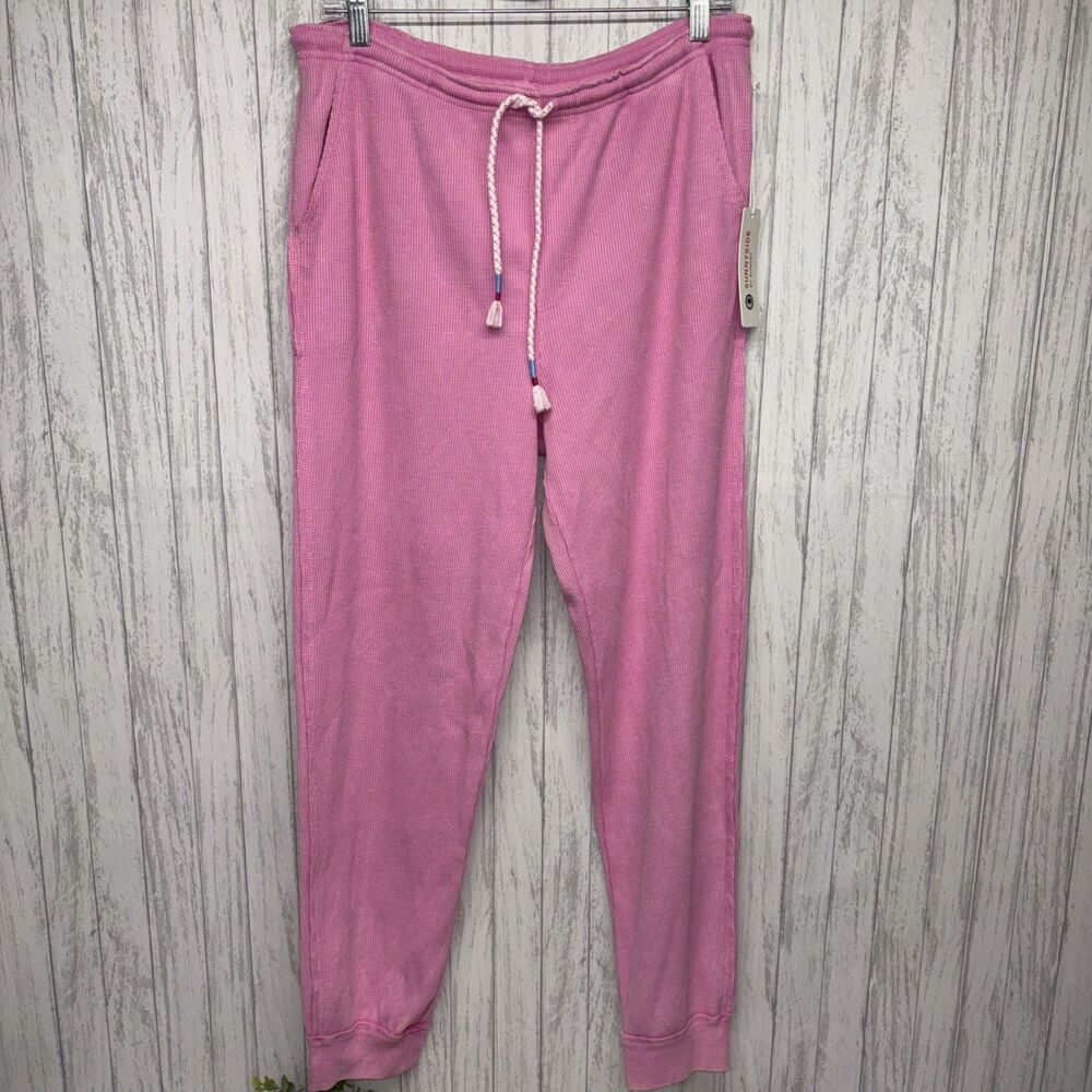 Womens Size L Sunnyside By Sundry Waffle Knit Joggers NWT